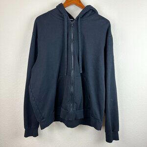 ALO Yoga Black Renown Heavyweight Full Zip Hoodie Unisex 2XL